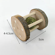 Hamster Rabbit Chew Toy Natural Wooden Play Toy, Rabbit Toys, Wood Teeth Grinding with Bell for Parrot,Chinchilla, Guinea Pig, Hamster Small Animals Toys for Pet Supplies