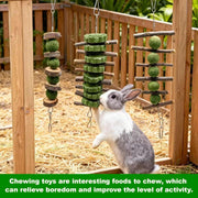 4pcs Rabbit Toys Set, 4 Styles Rabbit Chew Toys,Toys Boredom Breaker, Small Animal Toys for Hamster, Guinea Pig and Chinchilla