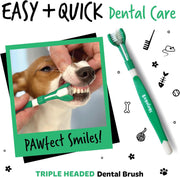 Bugalugs Dog and Cat Dental Care Kit: Toothpaste, 2 Finger Cat Toothbrushes, Dog Toothbrush for Plaque Removal and Fresh Breath