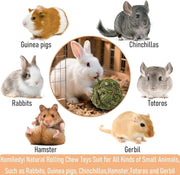 Bunny Grass Toy 4 Pcs Natural Timothy Grass Guinea Pig Toys Rabbit Chew Toys Hamster Ball timothy hay for Rabbits Hamster Guinea Pigs Gerbils