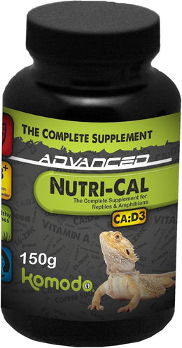 Komodo Nutri-Cal Multivitamin Supplement Prevents Metabolic Bone Disease for Reptiles & Amphibians - 150g