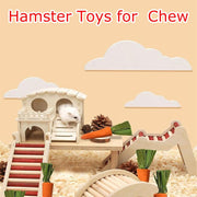 28PCS Rabbit Toys Guinea Pig Toys，Timothy Hay Chew Sticks for Teeth，Rabbit Treats Boredom Breaker Accessories for Chinchillas, Guinea Pigs, Hamsters, Rats，Bunny Teeth Care (Green)
