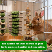 4pcs Rabbit Toys Set, 4 Styles Rabbit Chew Toys,Toys Boredom Breaker, Small Animal Toys for Hamster, Guinea Pig and Chinchilla