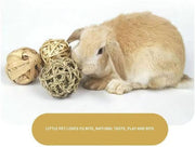 9 Pcs Rabbit Chew Toys - Small Animal Activity Play Chew Grass Balls & Rolling Toys for Bunny Rabbits, Hamster, Guinea Pigs, Chinchilla, Squirrels, Rats, Mice