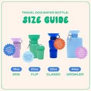 Springer Growler Travel Dog Water Bottle – 1250ml Large Dog Water Bottle with Patented Leak-Proof Design for Dog Walking, BPA-Free Materials (Grey)