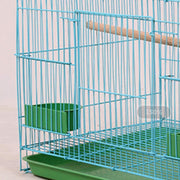 Buwei Wire Rectangular Small Cage for Small Birds and Canaries Rekord Equipped Feeders