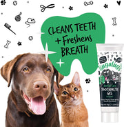 Bugalugs Dog and Cat Dental Care Kit: Toothpaste, 2 Finger Cat Toothbrushes, Dog Toothbrush for Plaque Removal and Fresh Breath