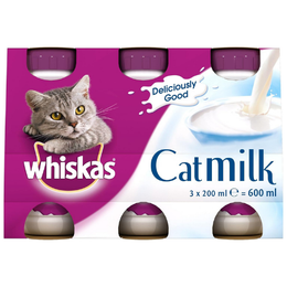 Whiskas Cat Milk 15 x 200 ml bottles, Complementary Cat Food for Kittens over aged 6 weeks