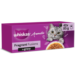 WHISKAS AROMATIC Adult Wet Cat Food in Gravy 40x85g Fragrant Fusions