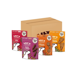 Lily's Kitchen Natural Dog Treats Multipack - Beef Mini Burgers, Duck and Venison Sausages, Chicken Bites & Chicken Jerky (8 x 70 g)