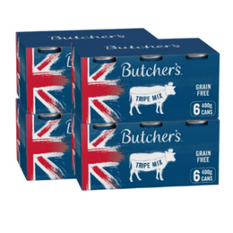 Butcher's Wet Dog Food Tin Cans Grain Free Tripe Mix 9.6kg (24 x 400g)