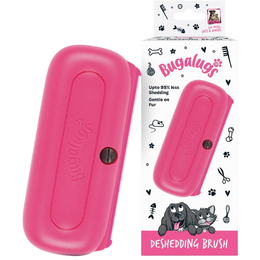 Bugalugs Deshedding Brush for Dogs, Cats, Horses - Pet Grooming Tool that is Gentle & Effective With Wide Shallow Comb, Smooth Groomer for Dog, Cat and Horse