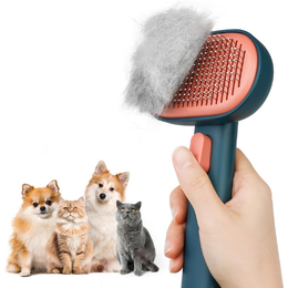 aumuca Cat Brush, Self Cleaning Pet Grooming Brush with Front Release Button, Cat Brushes for Grooming to Remove Loose Fur, Tangles & Dirt, Great for Long and Short Haired Cats