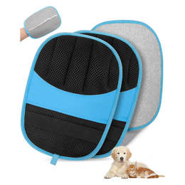 Pet Hair Removal Glove for Cats and Dogs, Cat Brush Glove, Double Sided Pet Grooming Gloves, Static Improve for Shedding, Breathable Dog & Cat Hairdressing, Deshedding, Washing - Includes Steel Comb