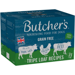 Butcher's Tripe Loaf Recipes Dog Food Tins, 24 x 400g