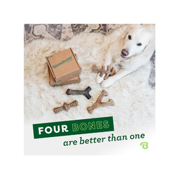 Benebone Indestructible Dog Chew Toy Gift Box for Aggressive Chewers with Wishbone, Fishbone, Stick & Zaggler, Long Lasting Boredom Breakers, 100% Real...