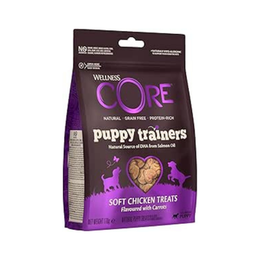 Wellness CORE Puppy Trainers 170g, Chicken & Carrots – Soft Dog Treats for Puppies, Grain-Free, Natural, Hypoallergenic, Protein-Rich, High Meat Content, Ideal Size for Training