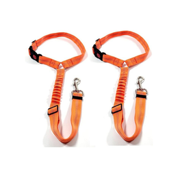 Dog Car Headrest Seat Belt 2 Pack for Pet Dogs Safety Harness Travel Accessories in UK, with Adjustable Heavy Duty Nylon and Anti Shock Elastic Bungee Buffer (Orange)