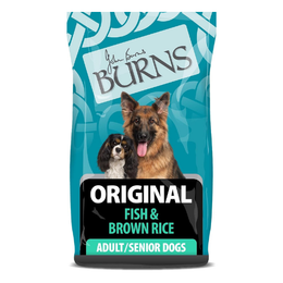 Burns Pet Nutrition Hypoallergenic Complete Dry Dog Food Adult and Senior Dog Original Fish and Brown Rice 12 kg