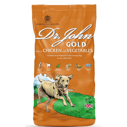 Dr John Gold Complete Dry Dog Food, Chicken with Vegetables, 15 kg
