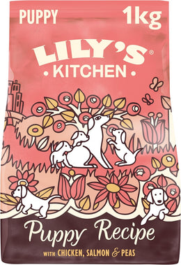 Lily's Kitchen Made with Natural Ingredients Puppy Dry Dog Food Chicken, Salmon & Peas Grain-Free Recipe 1kg