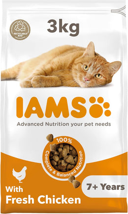 IAMS Senior Dry Cat Food Chicken 3kg