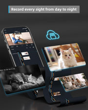 blurams Pet Camera 2K, Indoor Cameras, Dog Camera, 360° Home Security Cameras, Color Night Vision, Motion Tracking, 2-Way Talk, Cloud&SD, APP Control, Works with Alexa